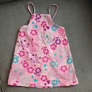 Pink Floral Kids Casual Dress